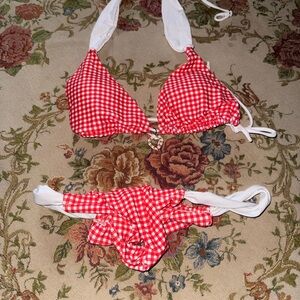 Red Gingham Bikini Set